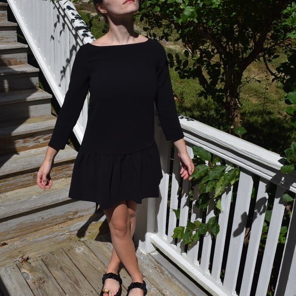 J. Crew drop waist crepe dress in black - Picture 5 of 6